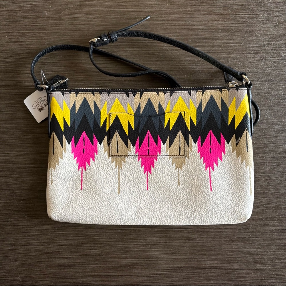 Coach LIMITED EDITION Hawk Feather Swingpack crossbody w/Pop Up Pouch 2015 - Picture 3 of 11